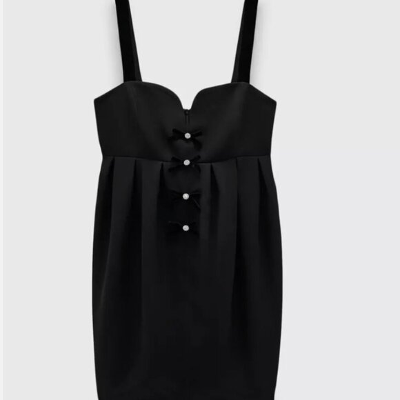 Zara Jewel Strappy Mini V Neck Dress Size S NEW WITH TAG! - Picture 2 of 7